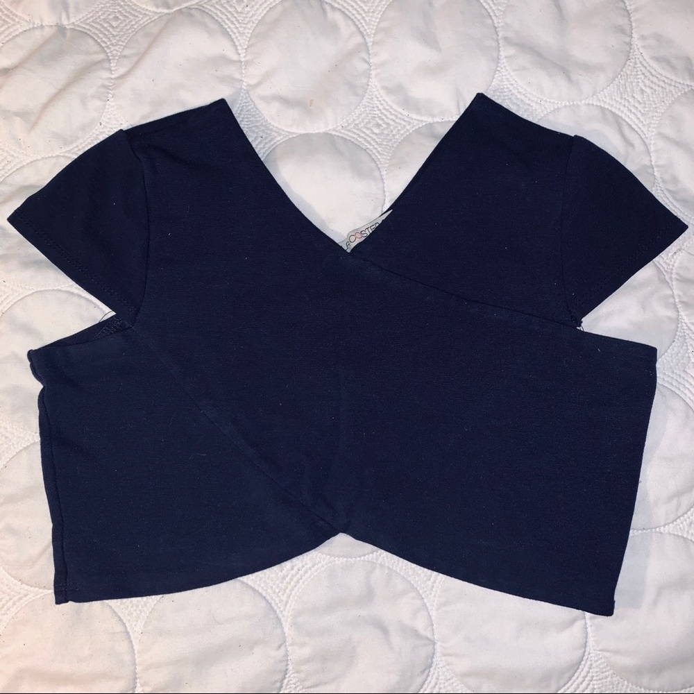 Navy Crop Top